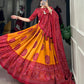 Lorenvalley Mustard Artistry in Tussar Silk with Bandhej Print Lehenga Choli | Swadesiicart
