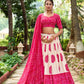 Lorenvalley Pink Artistry in Tussar Silk with Bandhej Print Lehenga Choli | Swadesiicart