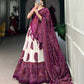 Lorenvalley Wine Artistry in Tussar Silk with Bandhej Print Lehenga Choli | Swadesiicart