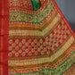 Shades of Leaf Green Floral Print Semi Chanderi Saree By Gayathri Reddy Designer Studio | Swadesiicart