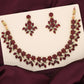 Tehzeeb Creations Gold Polish Pack of 1 Gold-Polished Choker Necklace Set With Earring For Women & Girls - Swadesiicart