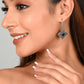 Shoshaa Silver Plated Floral Drop Earrings - Swadesiicart