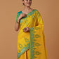 Monjolika Fashion Yellow Banarasi Silk Blend SareeWith Zari Woven Rich Brocade Design | Swadesiicart
