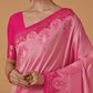 Monjolika Fashion Light Pink Banarasi Silk Blend SareeWith Zari Woven Rich Brocade Design | Swadesiicart