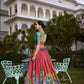 Lorenvalley Rust Dola Silk with Jacquard Printed (Kalamkari) with Zari Weaving Border Lehenga Choli | Swadesiicart