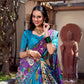 Lorenvalley Firozi Tussar Silk Kalamkari With Foil Work Lehenga Choli | Swadesiicart