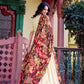 Lorenvalley Off White Vichitra Silk Sequins and Thread Embroidery Work with Kalamkari Print Border Lehenga Choli with Dupatta | Swadesiicart