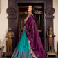 Lorenvalley Firozi Tussar Silk Printed With Foil Work Lehenga Choli with Dupatta | Swadesiicart