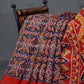 Navy Blue And Red Colour Patola Print Semi Chanderi Saree By Gayathri Reddy Designer Studio | Swadesiicart