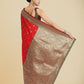 Monjolika Fashion Red Color Banarasi Soft Silk Trendy Saree | Swadesiicart