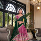 Lorenvalley Pink Kanchipuram Printed With Zari Weaving Work Lehenga Choli with Dupatta | Swadesiicart
