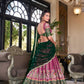 Lorenvalley Pink Kanchipuram Printed With Zari Weaving Work Lehenga Choli with Dupatta | Swadesiicart