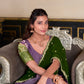 Lorenvalley Purple Kanchipuram Printed With Zari Weaving Work Lehenga Choli with Dupatta | Swadesiicart