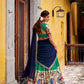 Lorenvalley Fashion Multicolor Poly Chanderi Zari Stripe Kalamkari Printed With Zari Weaving Work Lehenga Choli with Dupatta | Swadesiicart