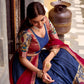 Lorenvalley Fashion Multicolor Poly Chanderi Zari Stripe Kalamkari Printed With Zari Weaving Work Lehenga Choli with Dupatta | Swadesiicart