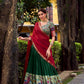 Lorenvalley Fashion Green Aastha Silk Printed with Zari Weaving Work Lehenga Choli with Dupatta - Swadesiicart