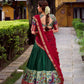 Lorenvalley Fashion Green Aastha Silk Printed with Zari Weaving Work Lehenga Choli with Dupatta - Swadesiicart