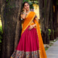 Lorenvalley Fashion Pink Aastha Silk Printed with Zari Weaving Work Lehenga Choli with Dupatta - Swadesiicart