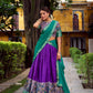 Lorenvalley Fashion Purple Aastha Silk Printed with Zari Weaving Work Lehenga Choli with Dupatta - Swadesiicart