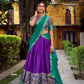 Lorenvalley Fashion Purple Aastha Silk Printed with Zari Weaving Work Lehenga Choli with Dupatta - Swadesiicart