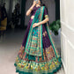 Lorenvalley Purple Tussar Silk Printed With Foil Work Lehenga Choli with Dupatta | Swadesiicart