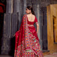 Lorenvalley Fashion Seagreen Tasar Silk Ikkat Print Lehenga Choli with Dupatta | Swadesiicart