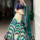 Lorenvalley Fashion Multicolor Tasar Silk Tie and Dye Print with Lace Touch Up Lehenga Choli with Dupatta - Swadesiicart