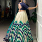 Lorenvalley Fashion Multicolor Tasar Silk Tie and Dye Print with Lace Touch Up Lehenga Choli with Dupatta - Swadesiicart
