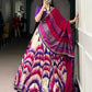 Lorenvalley Fashion Multicolor Tasar Silk Tie and Dye Print with Lace Touch Up Lehenga Choli with Dupatta - Swadesiicart