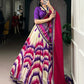 Lorenvalley Fashion Multicolor Tasar Silk Tie and Dye Print with Lace Touch Up Lehenga Choli with Dupatta - Swadesiicart