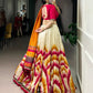 Lorenvalley Fashion Multicolor Tasar Silk Tie and Dye Print with Lace Touch Up Lehenga Choli with Dupatta - Swadesiicart