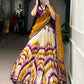 Lorenvalley Fashion Multicolor Tasar Silk Tie and Dye Print with Lace Touch Up Lehenga Choli with Dupatta - Swadesiicart