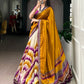 Lorenvalley Fashion Multicolor Tasar Silk Tie and Dye Print with Lace Touch Up Lehenga Choli with Dupatta - Swadesiicart