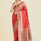 Monjolika Fashion Red Color Weaving Banarasi Silktraditional Saree | Swadesiicart