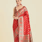 Monjolika Fashion Red Color Weaving Banarasi Silktraditional Saree | Swadesiicart