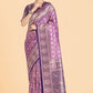 Monjolika Fashion Lavender Color Weaving Banarasi Silktraditional Saree | Swadesiicart