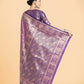 Monjolika Fashion Lavender Color Weaving Banarasi Silktraditional Saree | Swadesiicart