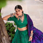 Lorenvalley Fashion Green Tasar Silk Bandhej Print With Gotta Patti Lace Touch Up Lehenga Choli with Dupatta - Swadesiicart