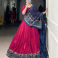 Lorenvalley Fashion Pink Tasar Silk Bandhej Print With Gotta Patti Lace Touch Up Lehenga Choli with Dupatta - Swadesiicart