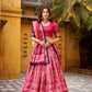 Lorenvalley Fashion Gajari Dola Silk Batik Print with Zari Weaving Work Lehenga Choli with Dupatta - Swadesiicart