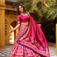Lorenvalley Fashion Gajari Dola Silk Batik Print with Zari Weaving Work Lehenga Choli with Dupatta - Swadesiicart
