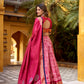 Lorenvalley Fashion Gajari Dola Silk Batik Print with Zari Weaving Work Lehenga Choli with Dupatta - Swadesiicart