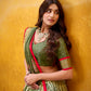 Lorenvalley Fashion Mehendi Dola Silk Batik Print with Zari Weaving Work Lehenga Choli with Dupatta - Swadesiicart