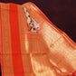 Off White Banaras Border Pichwai Design Banarasi Semi Silk Saree By Gayathri Reddy Designer Studio | Swadesiicart