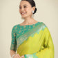 Monjolika Fashion Banarasi Silk Parrot Green Color Weaving Designer Saree | Swadesiicart