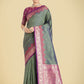 Monjolika Fashion Banarasi Silk Olive Green Color Weaving Designer Saree | Swadesiicart
