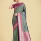 Monjolika Fashion Banarasi Silk Olive Green Color Weaving Designer Saree | Swadesiicart