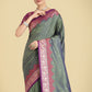 Monjolika Fashion Banarasi Silk Olive Green Color Weaving Designer Saree | Swadesiicart