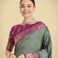 Monjolika Fashion Banarasi Silk Olive Green Color Weaving Designer Saree | Swadesiicart