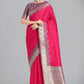 Monjolika Fashion Banarasi Silk Pink Color Weaving Designer Saree | Swadesiicart